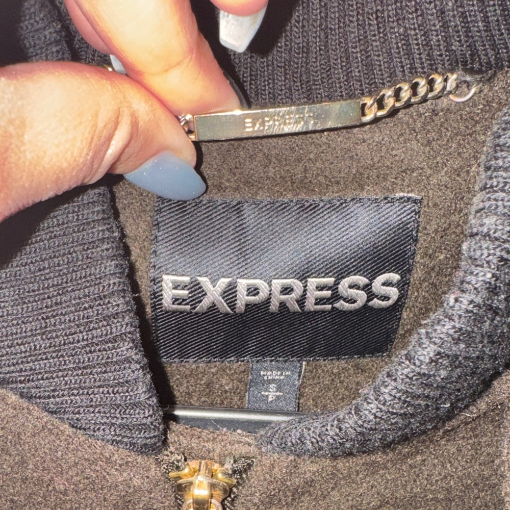 Express- Black and Brown Utility Jacket Size Small - Picture 5 of 17